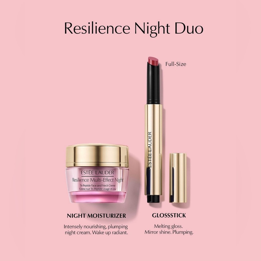 Estee Lauder Resilience Night Duo Cream + GlossStick Set Full Size - Picture 2 of 2